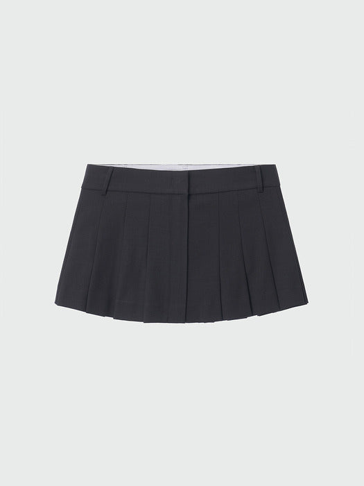 Eenk Xies Layered Pleats Skirt Belt - Khaki