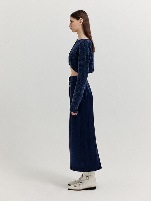 [EENK] Xore Bolero Knit Cardigan - Navy
