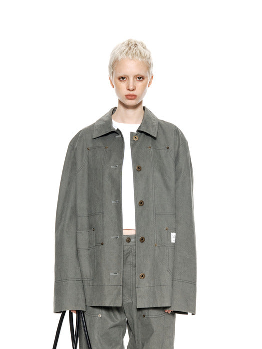 CARPENTER WORK JACKET FOR WOMEN IN KHAKI