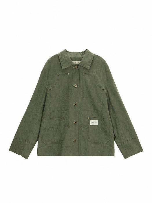 CARPENTER WORK JACKET FOR WOMEN IN KHAKI