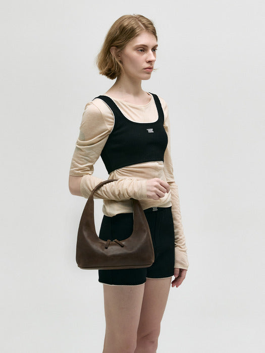 Margesherwood Hobo Shoulder washed brown pull-up