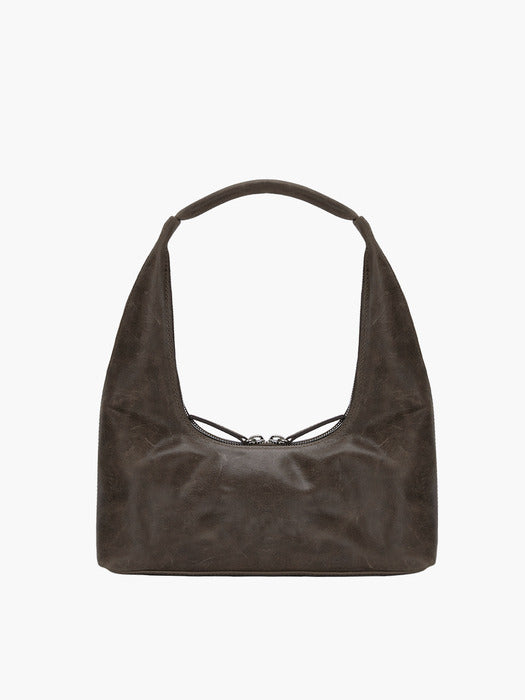 HOBO SHOULDER_washed brown pull-up