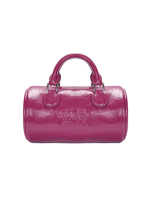 LOG BAG_berry pink crinkle