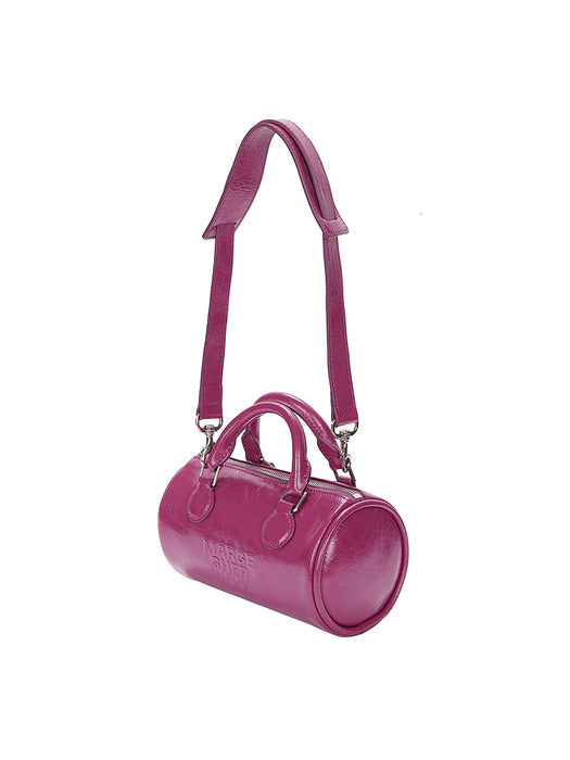 LOG BAG_berry pink crinkle