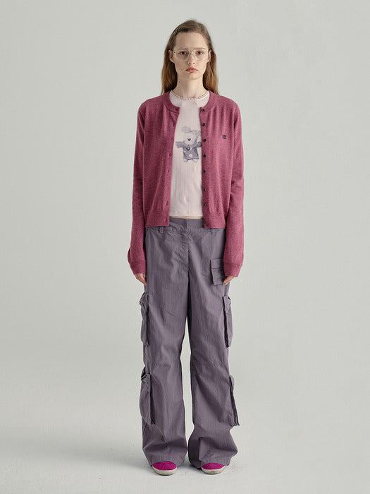 RIBBON CARGO PANTS_purple