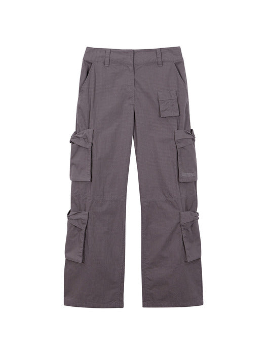 RIBBON CARGO PANTS_purple