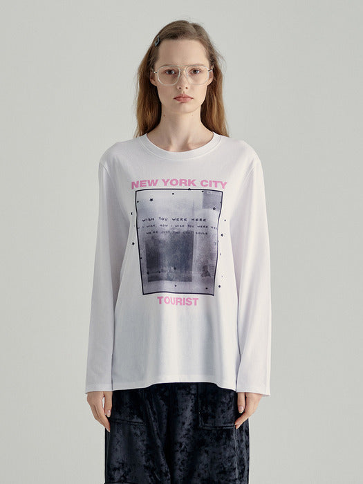 NEW YORK CITY TOURIST GRAPHIC T-SHIRT_white