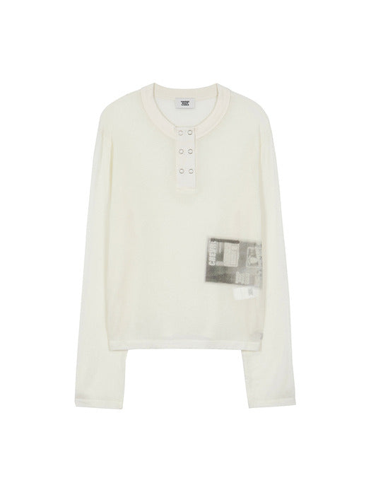 HENRY NECK T-SHIRT_ivory