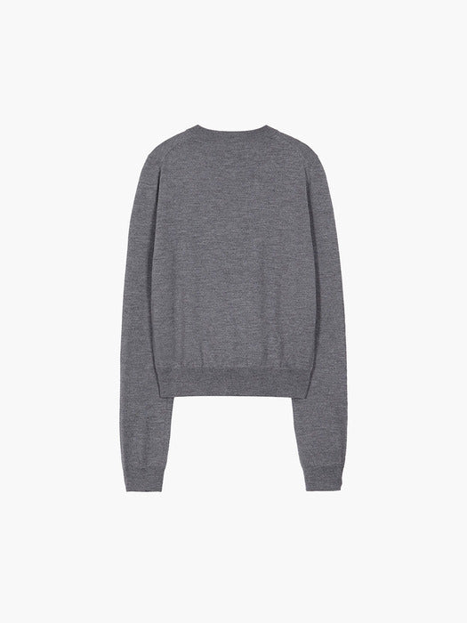 Margesherwood Crew Neck Cardigan grey