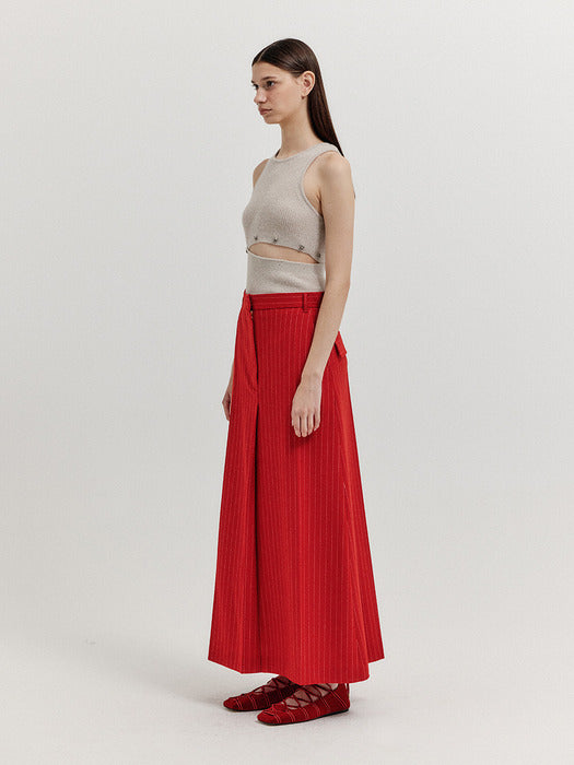 Eenk Xucte Tucked Maxi Skirt - Red