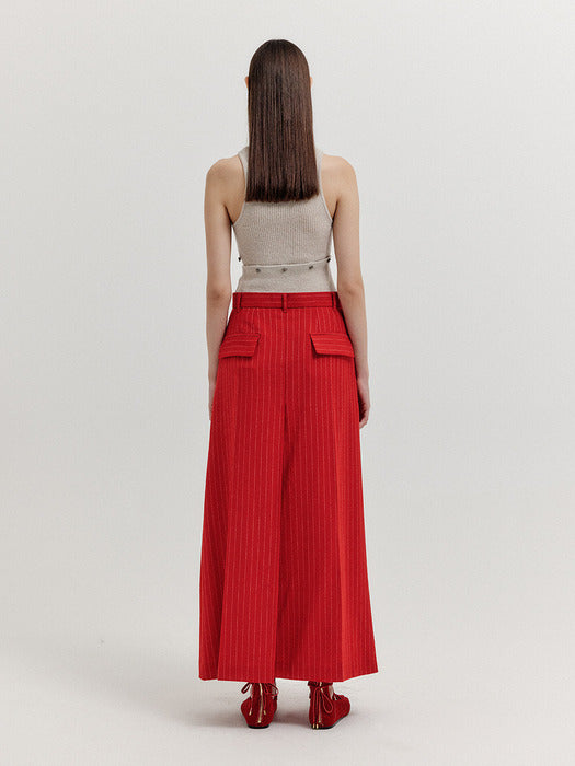 Eenk Xucte Tucked Maxi Skirt - Red