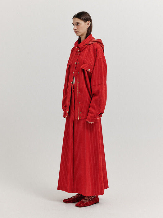 Eenk Xin Vintage Bomber Jacket - Red