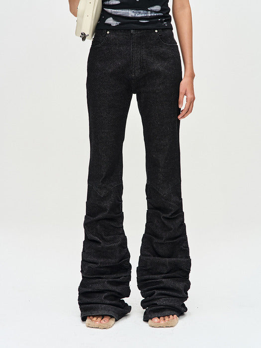 [andersson bell] MARTINA WESTERN BOOTS WRINKLE JEANS apa667w(WASHED BLUE)