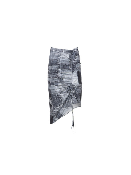 [andersson bell] (WOMEN) ANJA PATCH PRINT SKIRT apa652w(BLACK)