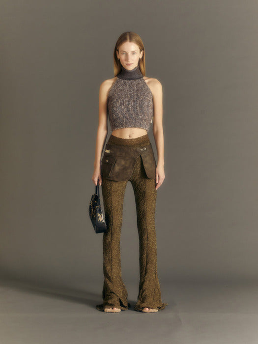 [andersson bell] (WOMEN) FLUFFY SLEEVELESS KNIT TOP atb983w(BROWN)