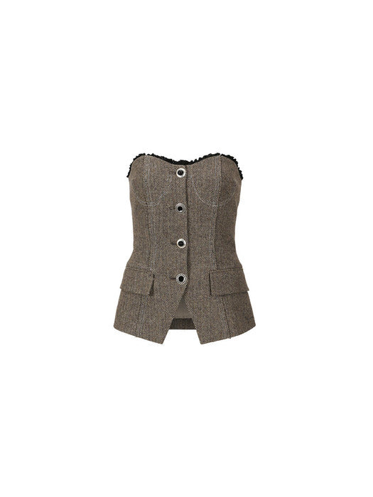 [andersson bell] (WOMEN) AIKA HERRINGBONE BUSTIER atb978w(GREY)