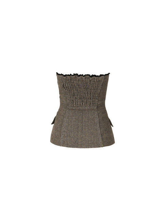 [andersson bell] (WOMEN) AIKA HERRINGBONE BUSTIER atb978w(GREY)