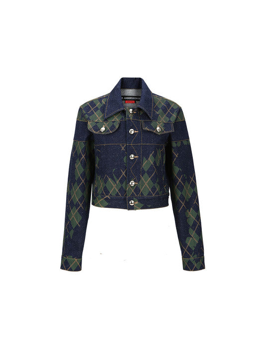 [andersson bell] (WOMEN) KIKI HEART BACK DENIM JACKET awa542w(BLUE)