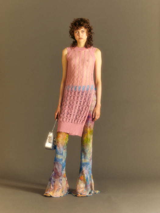 [andersson bell] (WOMEN) MEADOW MOHAIR SLIT TOP atb990w(MELLOW PINK)