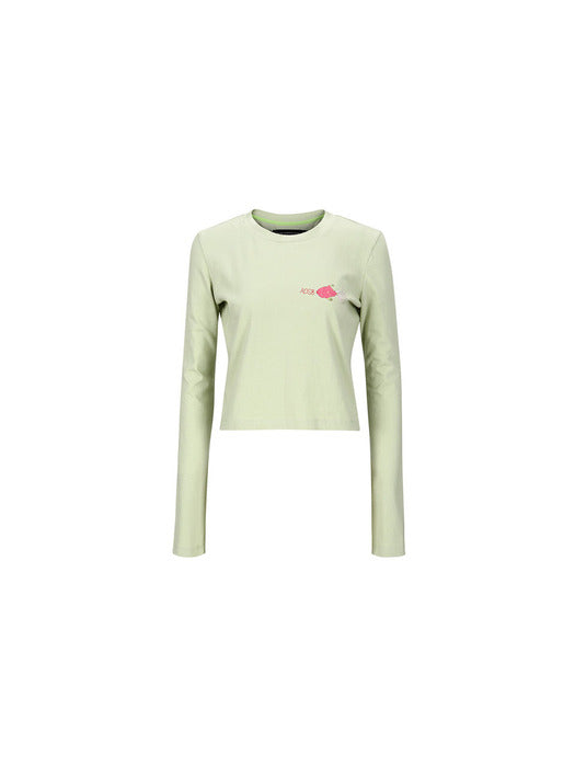 (ESSENTIAL) (WOMEN) CRAZY FISH T-SHIRTS atb1004w(GREEN)