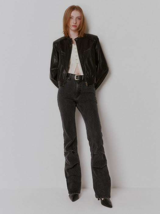 Raive Boots Cut Denim Pants in Black