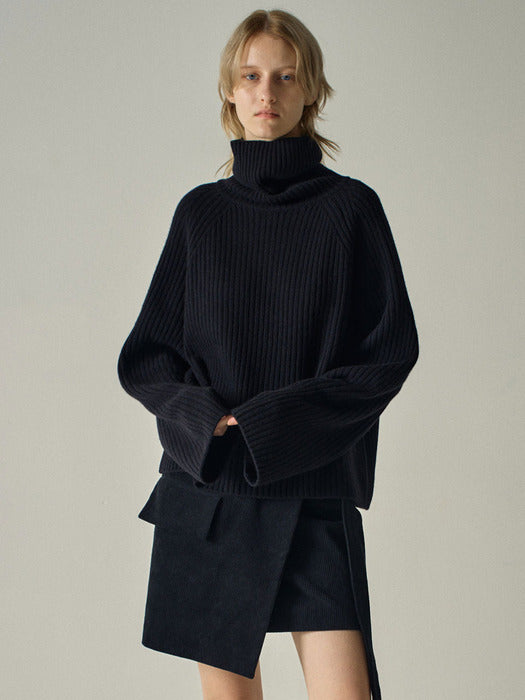 Cashmere Turtleneck Knit_black