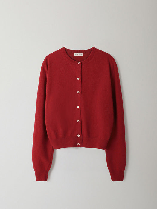 Essential Cashmere Cardigan - Red