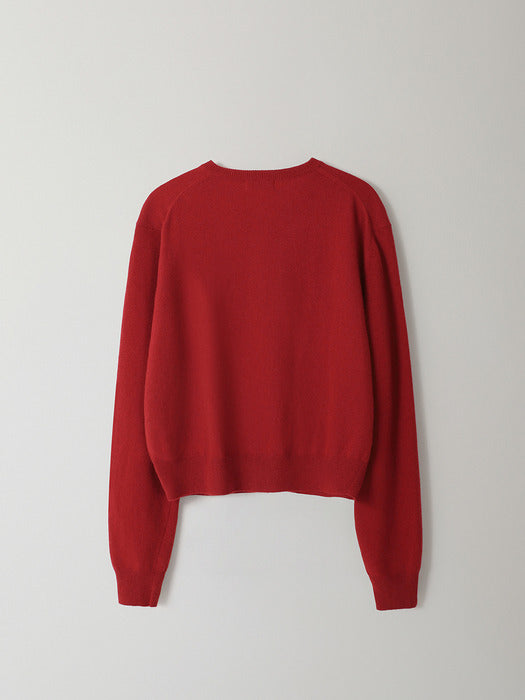Essential Cashmere Cardigan - Red