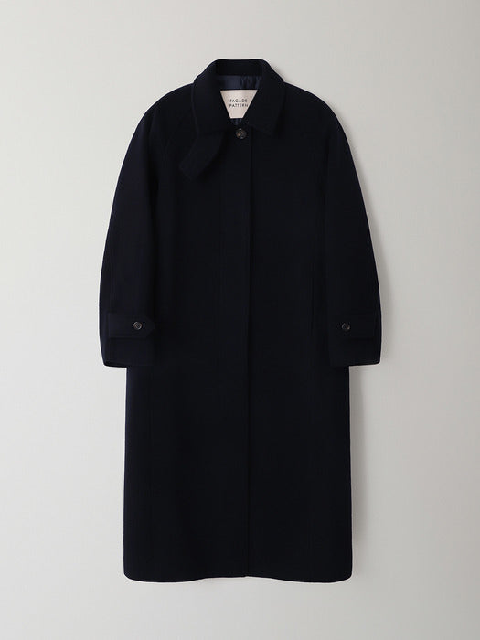 Cashmere Balmacaan Coat_navy