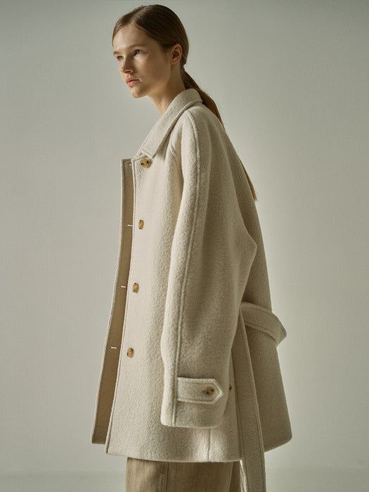 Alpaca Half Coat_oatmeal
