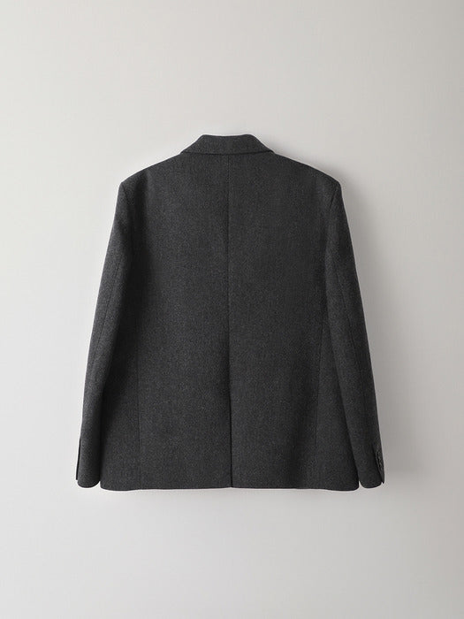 Cashmere Blazer Coat - Charcoal