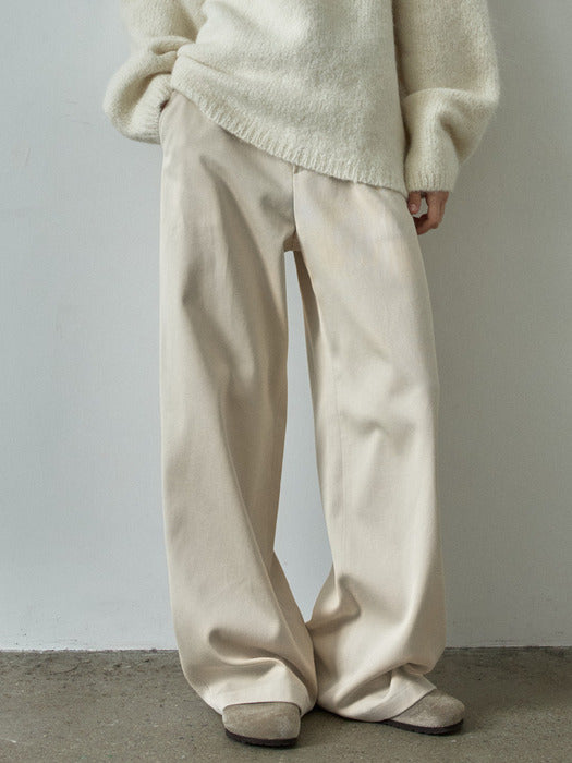 Relaxed Cotton Pants_cream