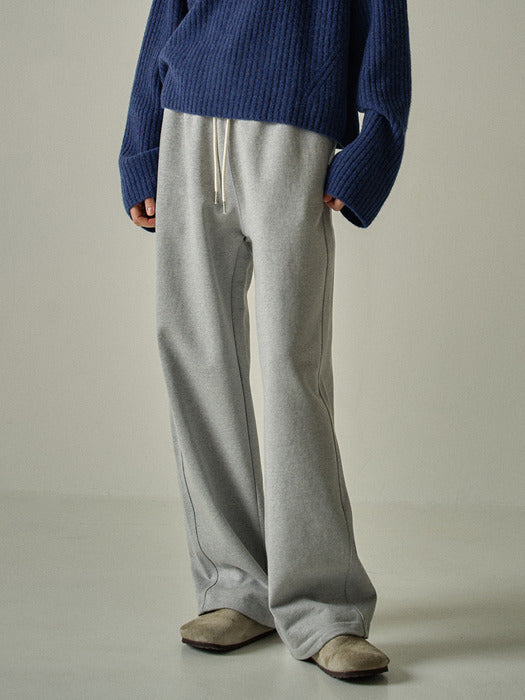[facade pattern] Wide French Sweatpants_grey