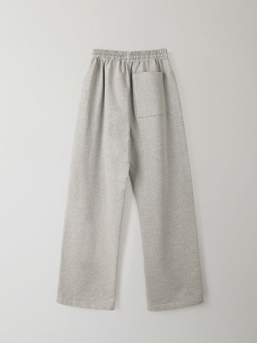 [facade pattern] Wide French Sweat Pants - Grey