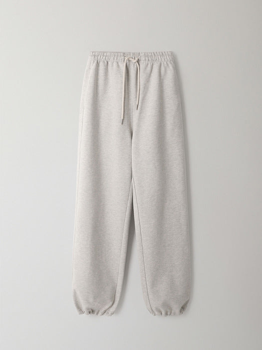 Facade Pattern Wide French Sweatpants oatmeal