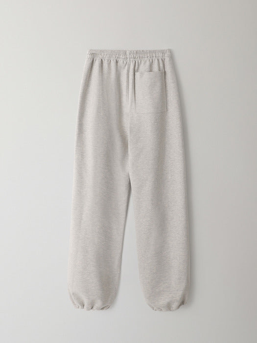 Facade Pattern Wide French Sweatpants oatmeal