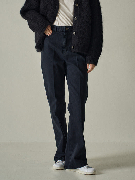 Facade Pattern Bootcut Denim vintage black