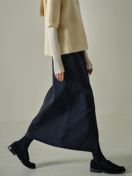 [facade pattern] Vintage Denim Skirt