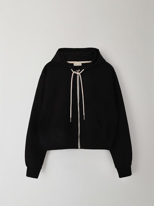 Facade Pattern French Zip-up Hoodie black