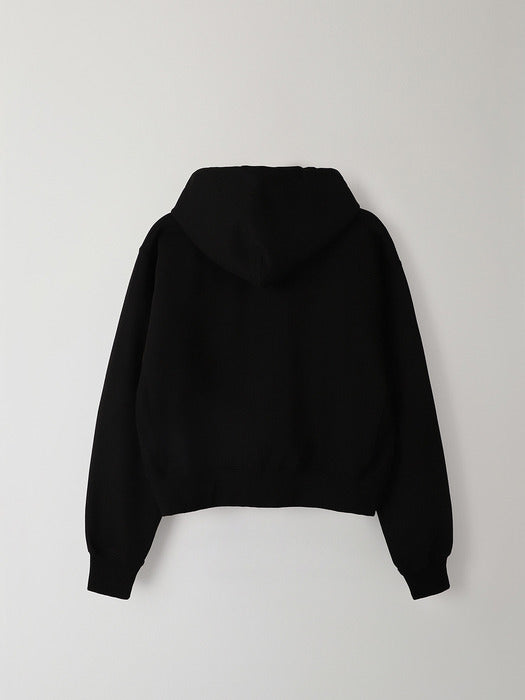 Facade Pattern French Zip-up Hoodie black