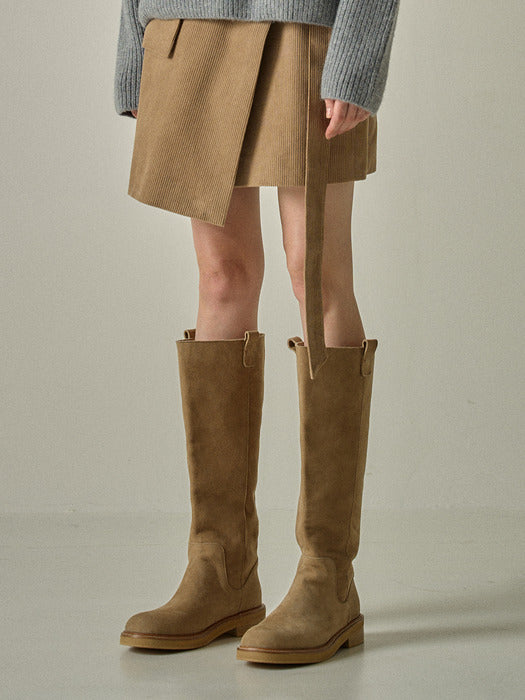 Suede Long Boots_sand