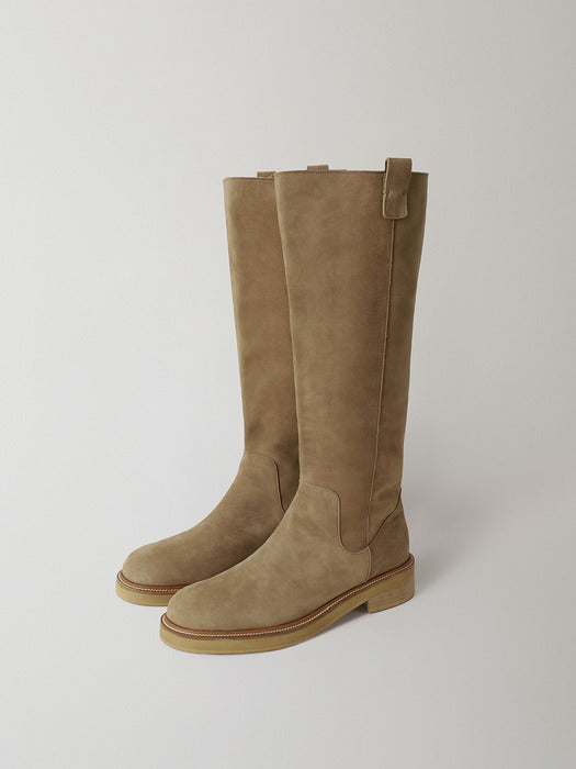 Suede Long Boots_sand
