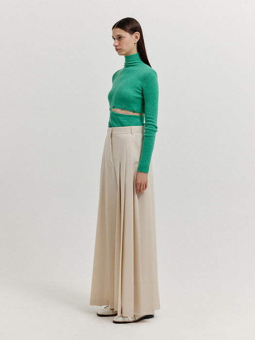 Eenk Xeep Separable Knit Turtleneck - Green