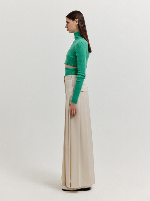 Eenk Xeep Separable Knit Turtleneck - Green