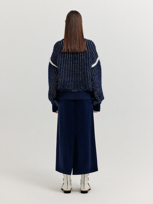 Eenk Xuest Oversized Knit Turtleneck - Navy