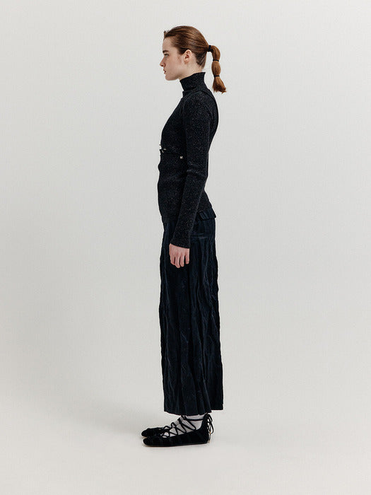 Eenk Xepora Separable Sleeveless Ribbed Top - Black
