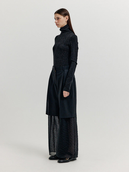 Eenk Xava Turtleneck Jersey Top - Black