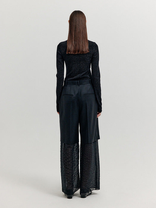 Eenk Xava Turtleneck Jersey Top - Black