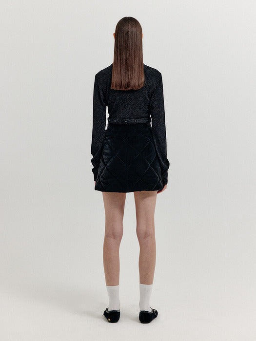 Eenk Xopo Quilted Pocket Mini Skirt - Black