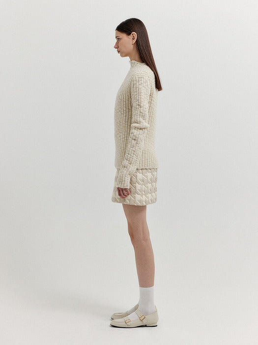 Eenk Xopo Quilted Mini Skirt - Ivory